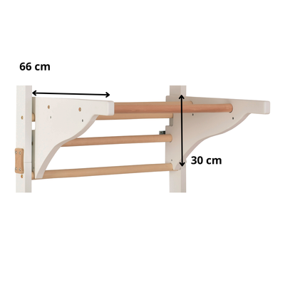 Klimmzugstange mit Dip-Barren für Sprossenwand – Yarnwood – weitere Produktansicht 2 – RINAGYM