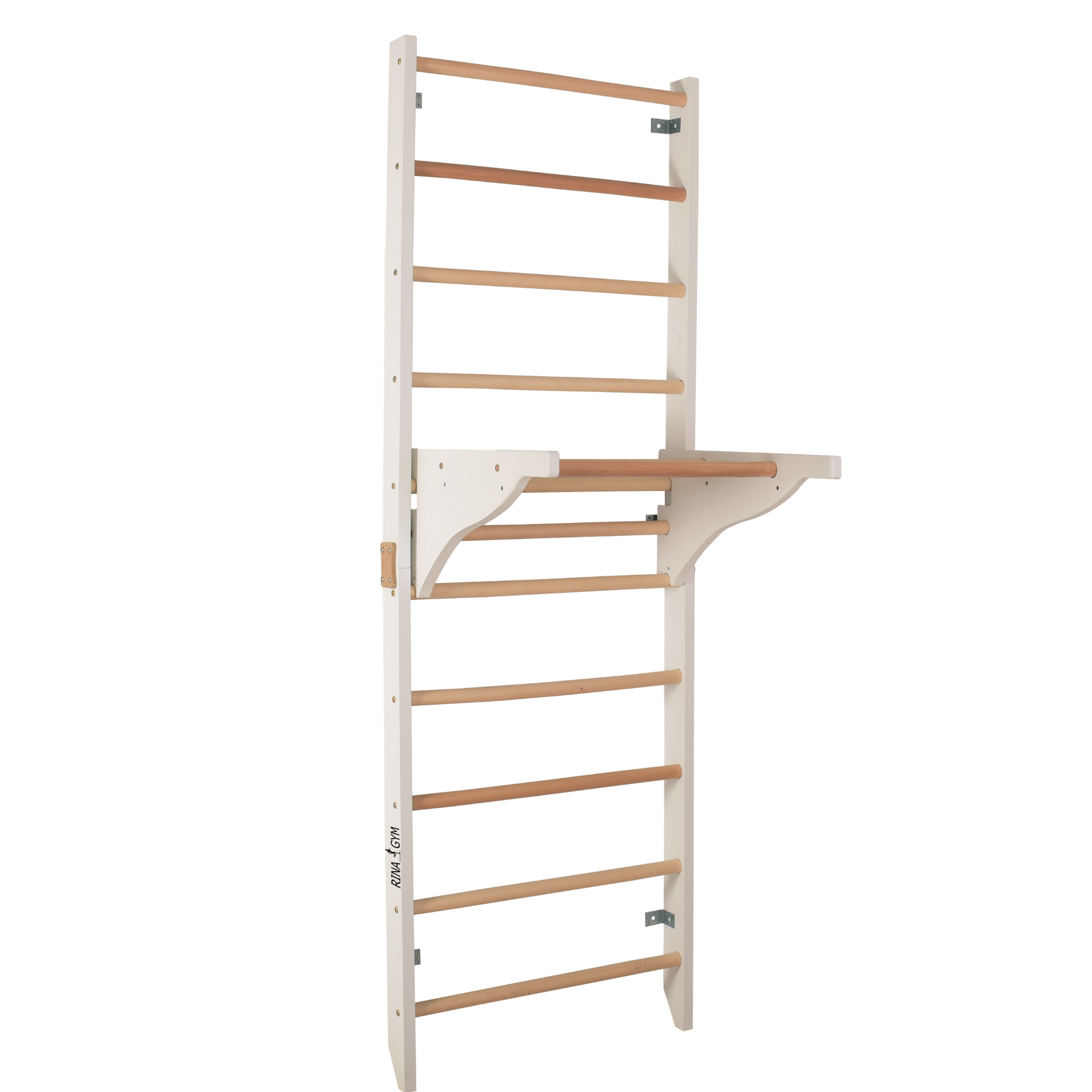 Sprossenwand mit Klimmzugstange & Dip-Barren – PRO PURE – weitere Produktansicht 10 – RINAGYM