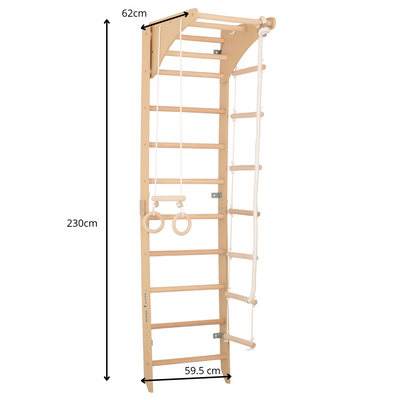 Sprossenwand SPR C mit Klimmzugstange 230 cm – weitere Produktansicht 2 – RINAGYM