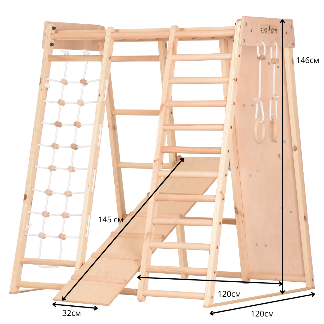 Indoor-Klettergerüst aus Holz 145 cm – weitere Produktansicht 2 – RINAGYM