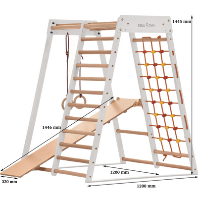 Indoor-Klettergerüst Classic weiß 145 cm – weitere Produktansicht 2 – RINAGYM