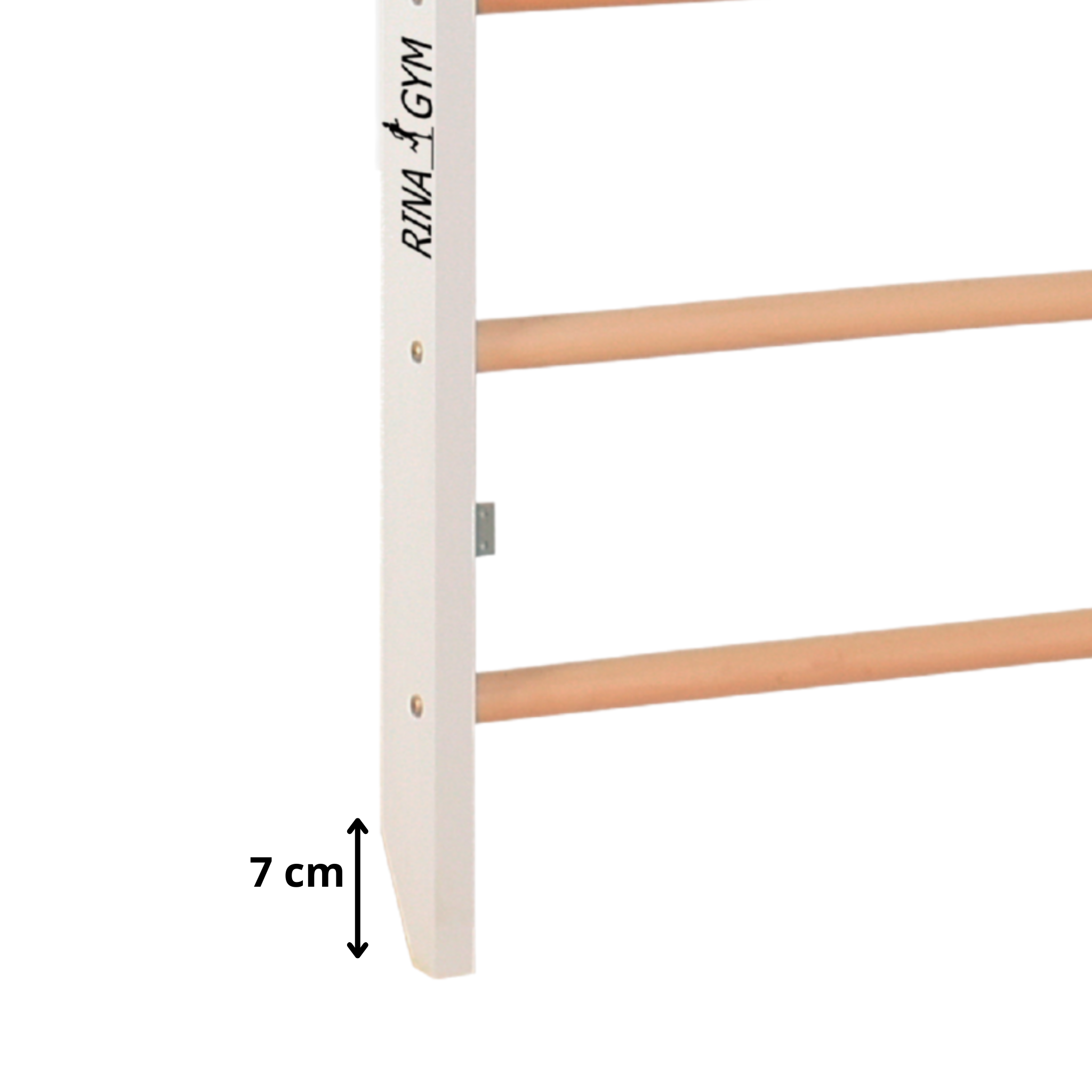 Sprossenwand mit Klimmzugstange & Dip-Barren – PRO PURE – weitere Produktansicht 8 – RINAGYM