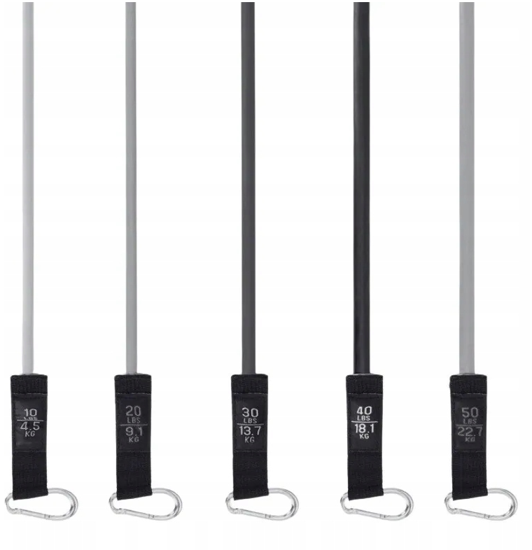 Set de 5 bandes de résistance avec poignées et accessoires