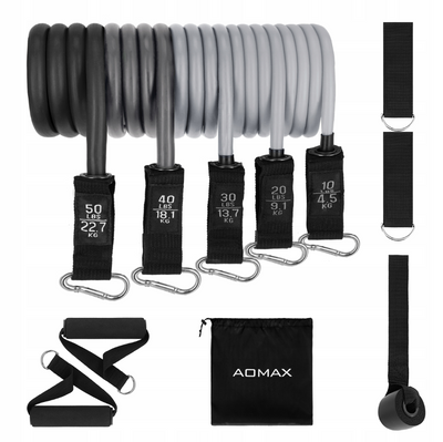 Set de 5 bandes de résistance avec poignées et accessoires