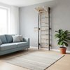 Sprossenwand STEEL KOM 2 Graphit mit Klimmzugstange & Ringen – weitere Produktansicht 4 – RINAGYM