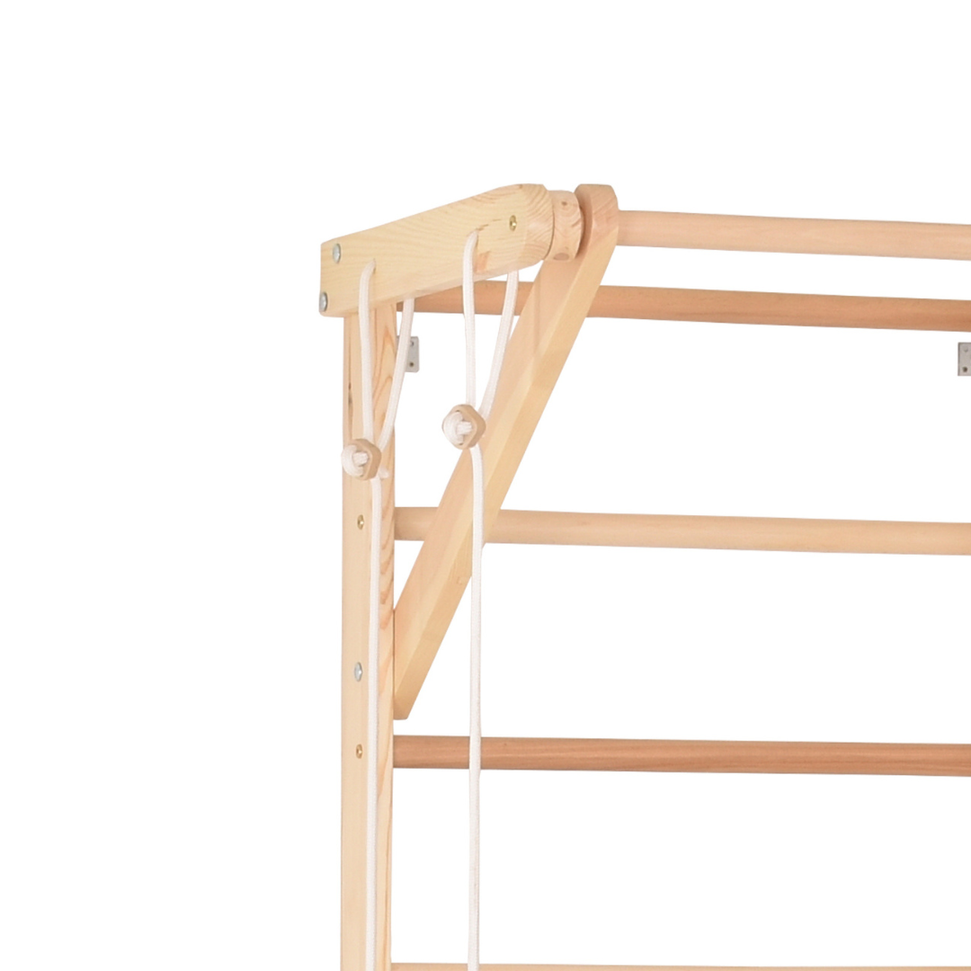 Sprossenwand Sport 2 aus Holz mit Klimmzugstange – weitere Produktansicht 9 – RINAGYM