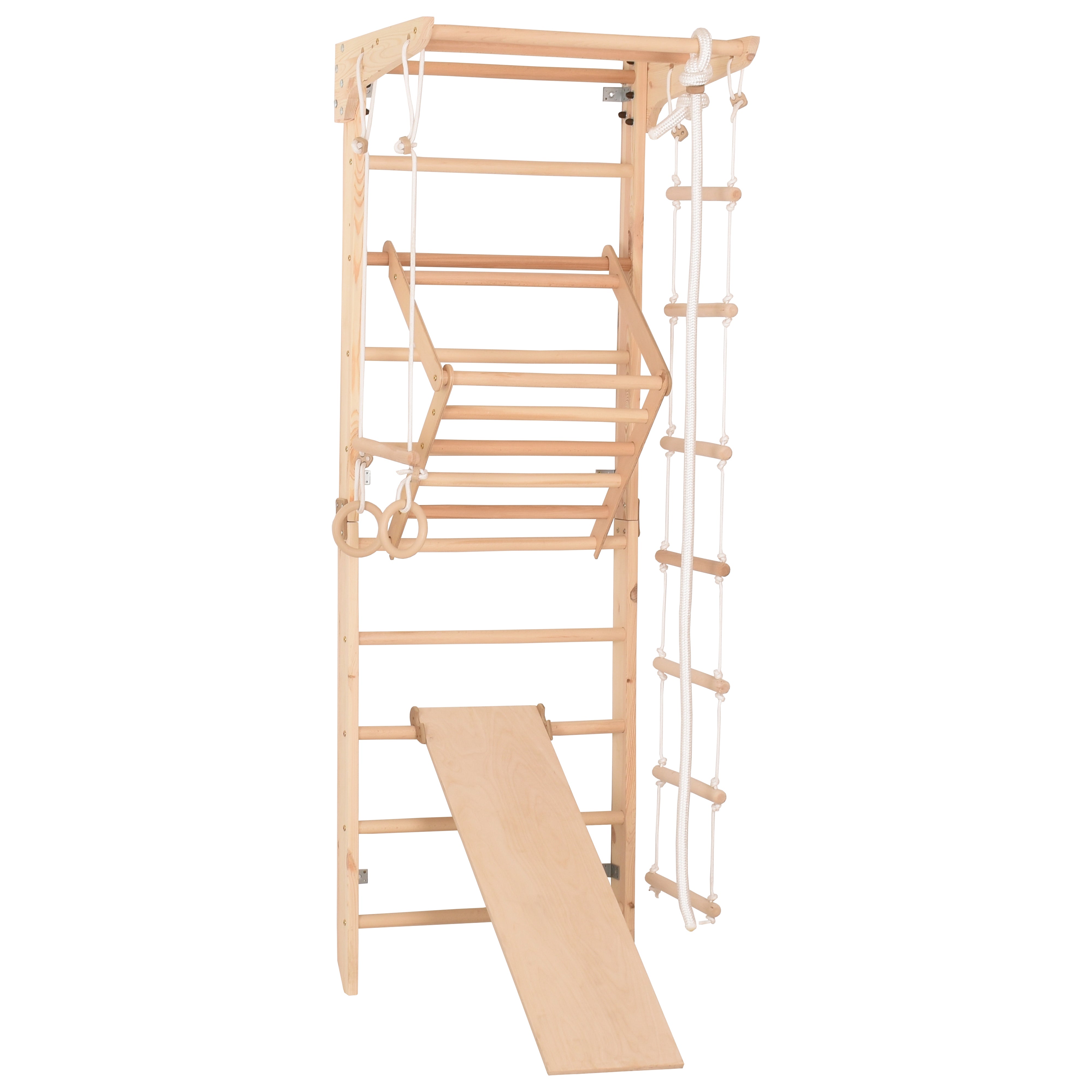 Sprossenwand Kinder 3 aus Holz mit Rutschbrett – weitere Produktansicht 15 – RINAGYM