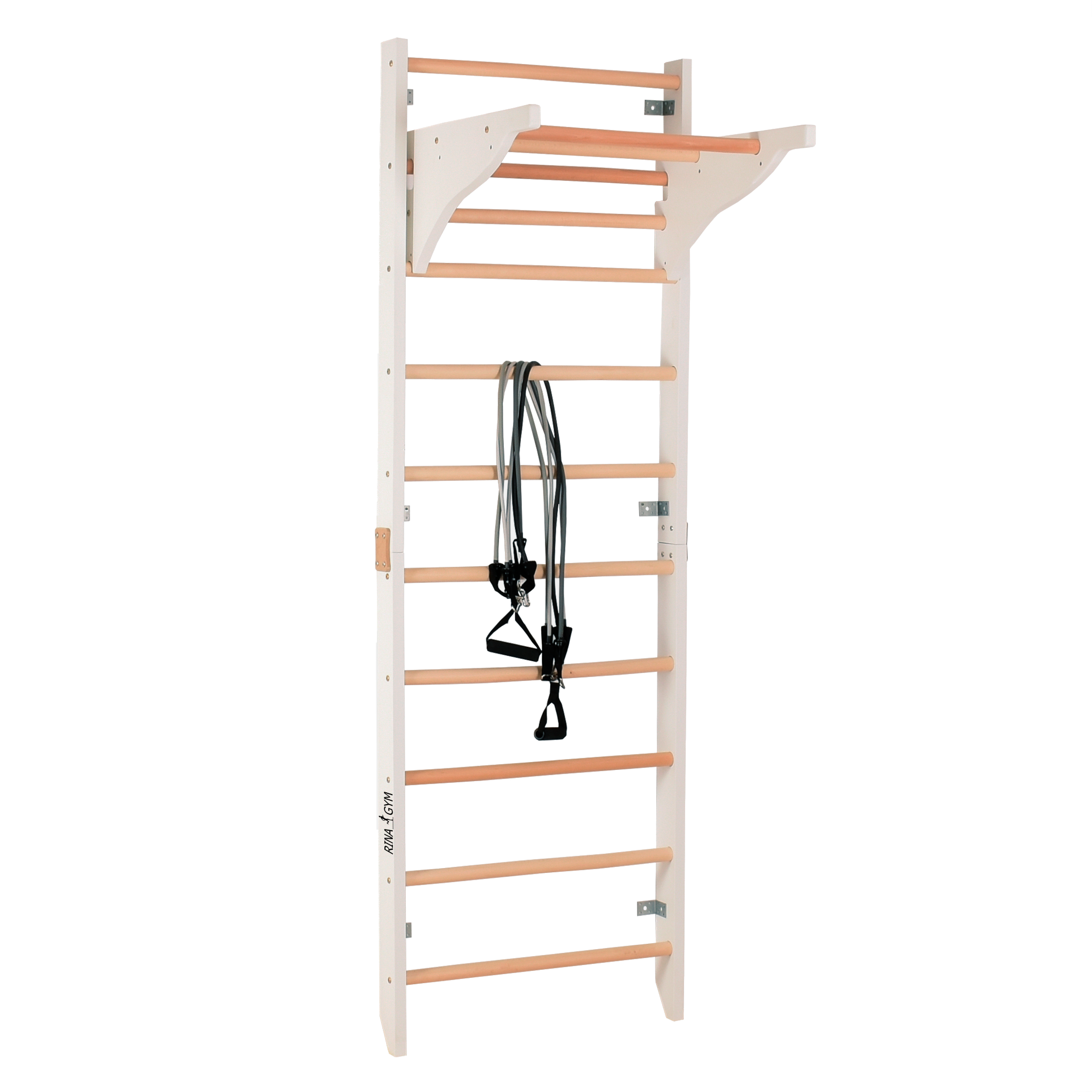 Sprossenwand mit Klimmzugstange & Dip-Barren – PRO PURE – weitere Produktansicht 4 – RINAGYM