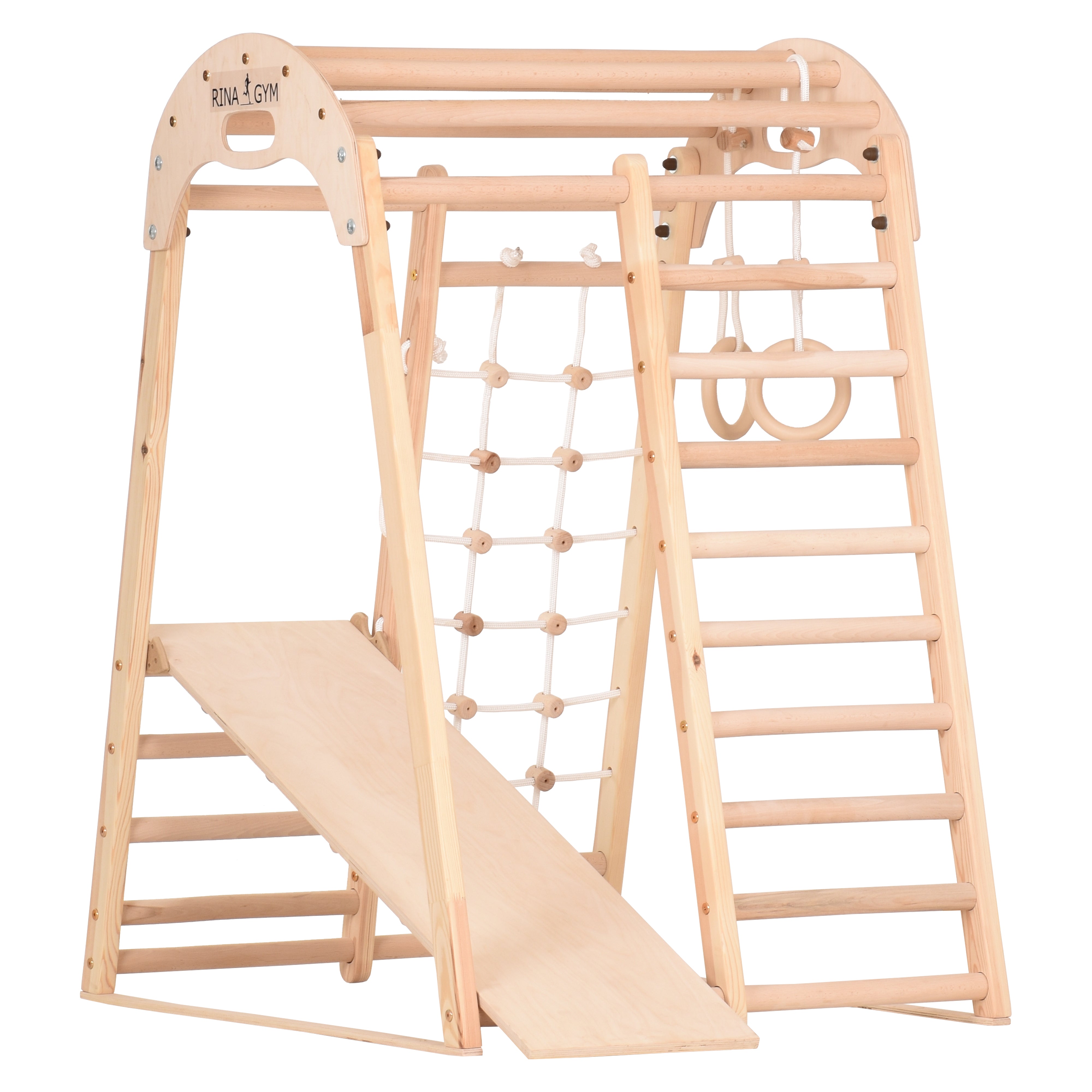 Indoor-Klettergerüst aus Naturholz – Produktansicht 5 – RINAGYM
