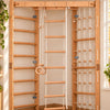 Structure d’escalade d’angle en bois – Échelle d’escalade, filet, échelle suspendue – Appareil de fitness compact pour toute la famille (SPR Corner Lack)