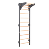 Sprossenwand STEEL KOM 2 Graphit mit Turnringen & Strickleiter – weitere Produktansicht 3 – RINAGYM