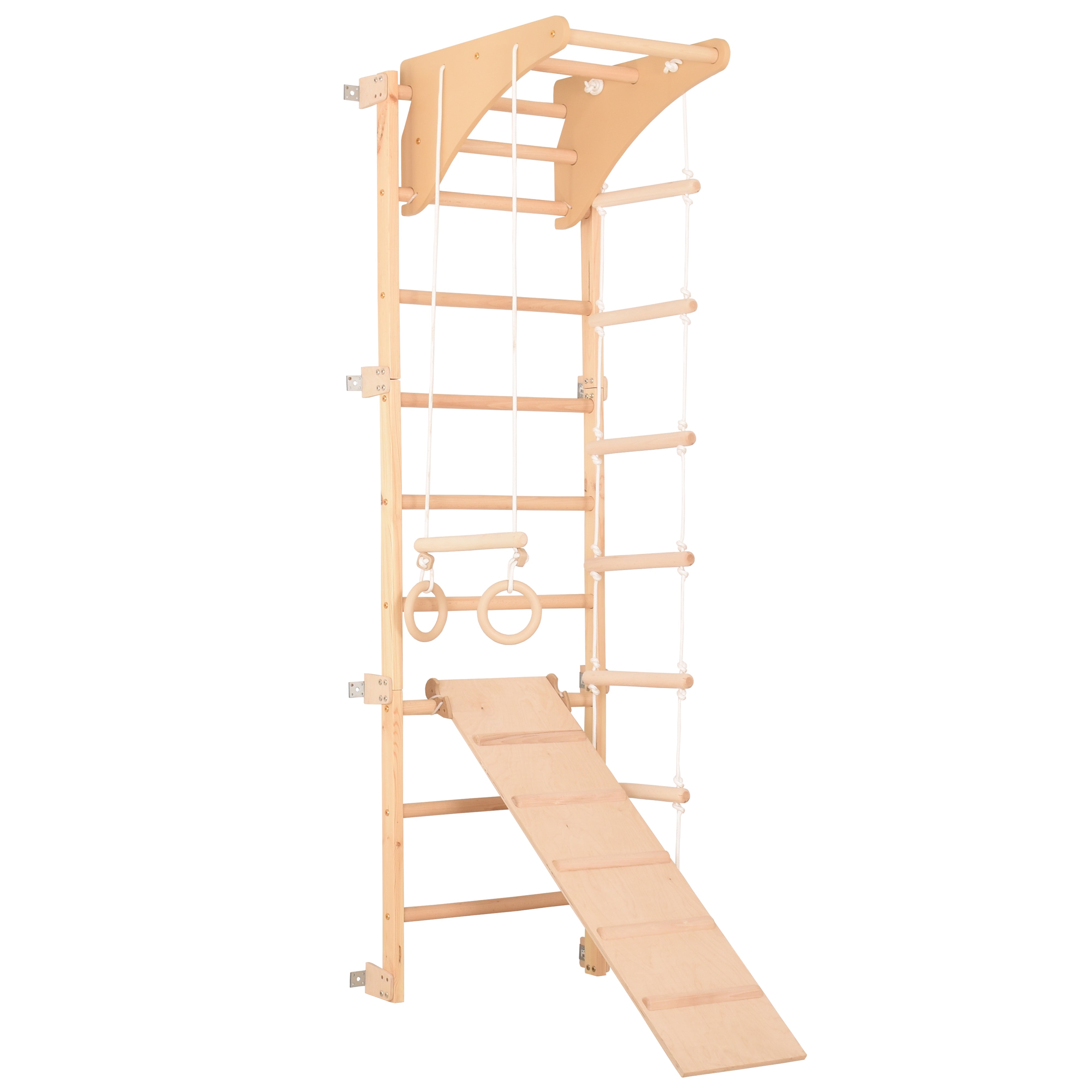 Sprossenwand Eco Pine mit Rutschbrett – weitere Produktansicht 11 – RINAGYM