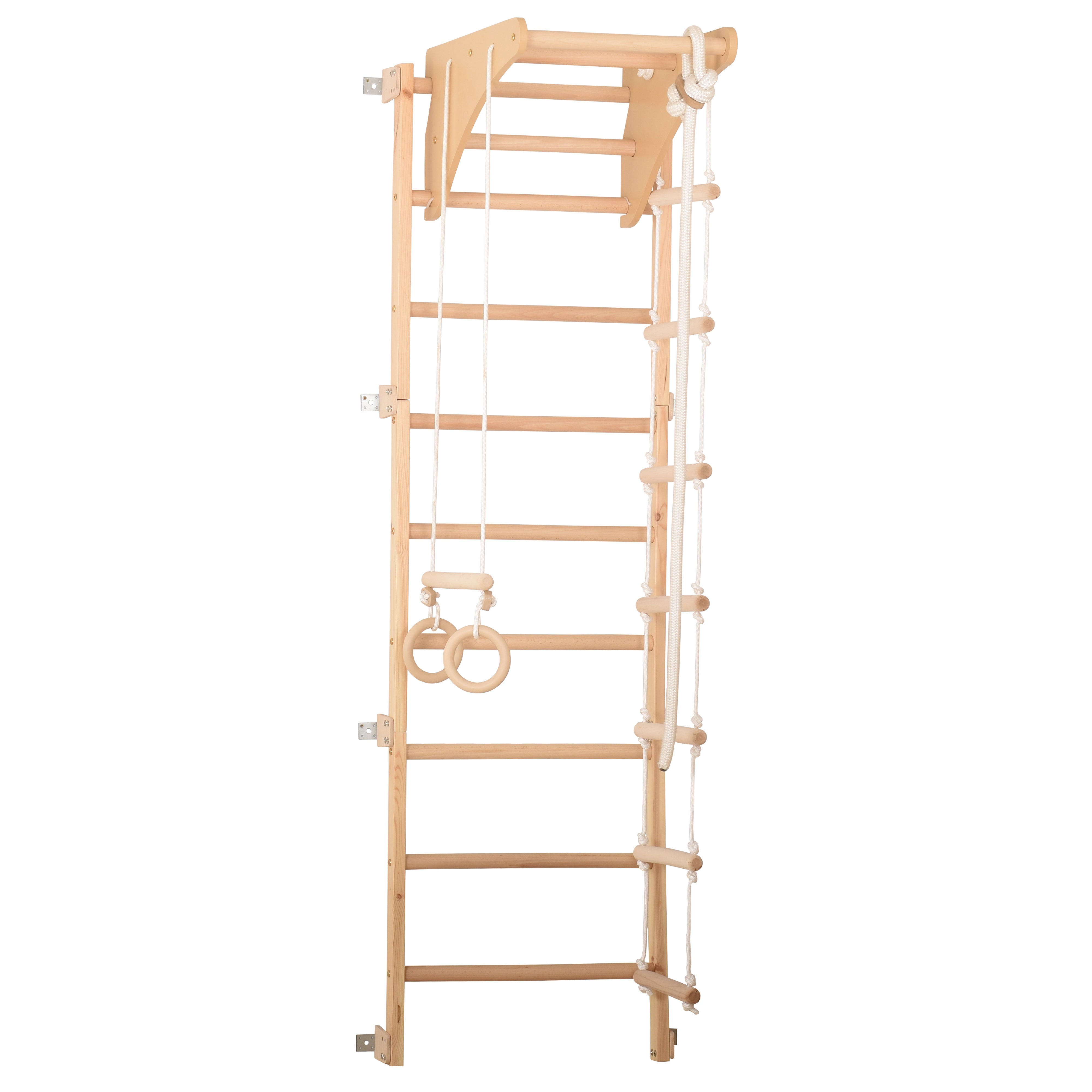 Sprossenwand Eco Pine mit Klimmzugstange – weitere Produktansicht 4 – RINAGYM