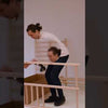 Structure d'escalade intérieure pour enfants et adultes – Échelle, corde d'escalade, anneaux de gymnastique, mur d'escalade en bois avec rampe d'escalade double face – RINAGYM (Classic, couleur blanche)