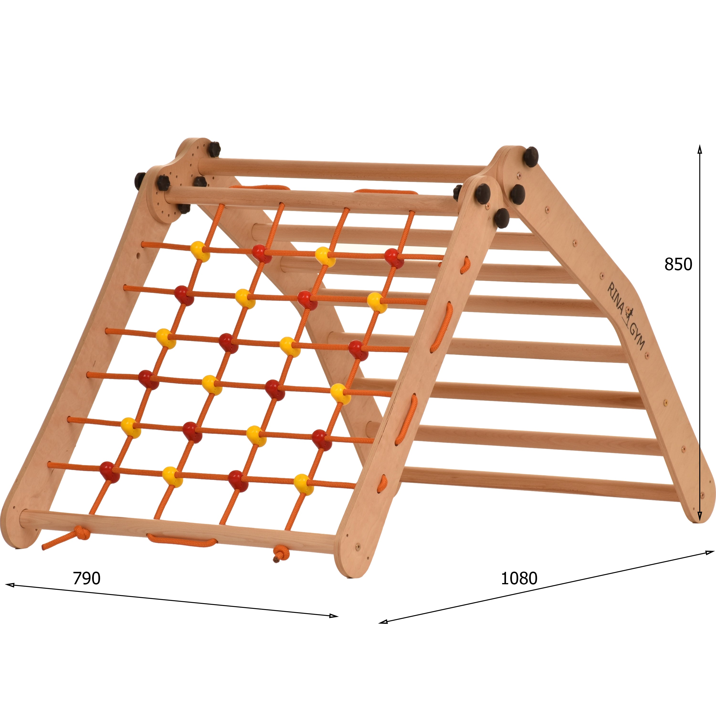 Kletterdreieck mit Kletternetz – Indoor 9g7s – weitere Produktansicht 2 – RINAGYM