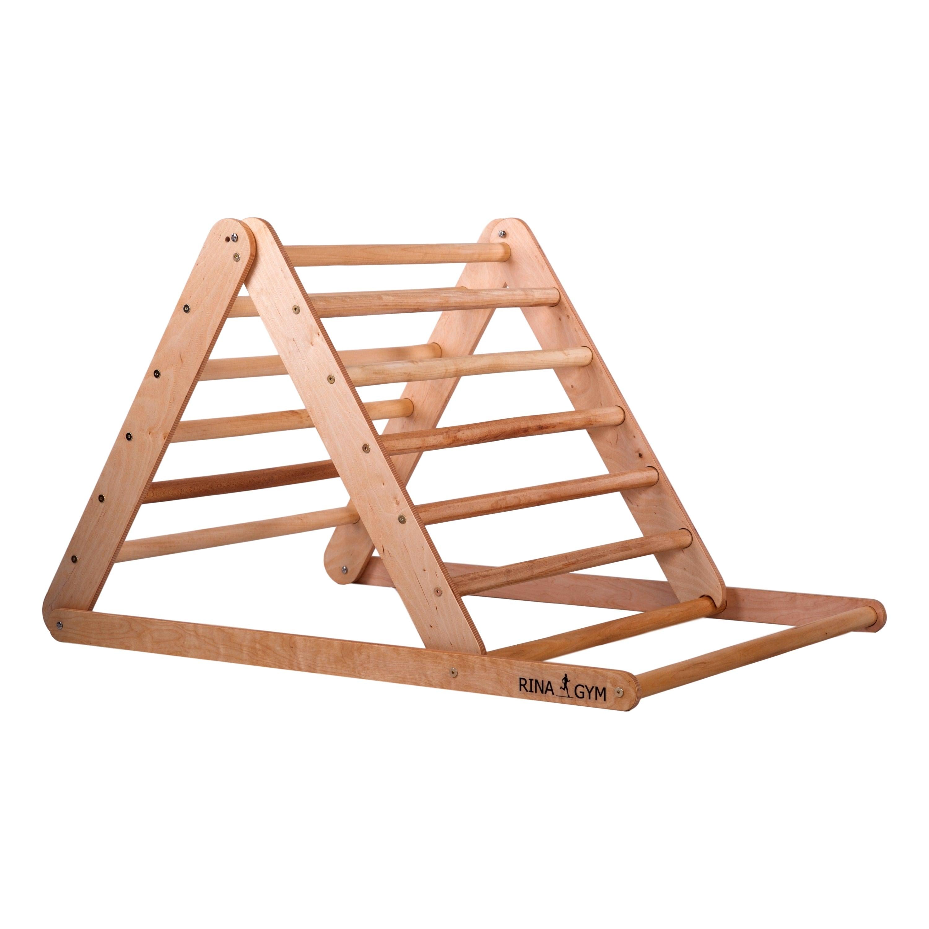 Kletterdreieck mit Rutsche Natur 80 cm – weitere Produktansicht 8 – RINAGYM