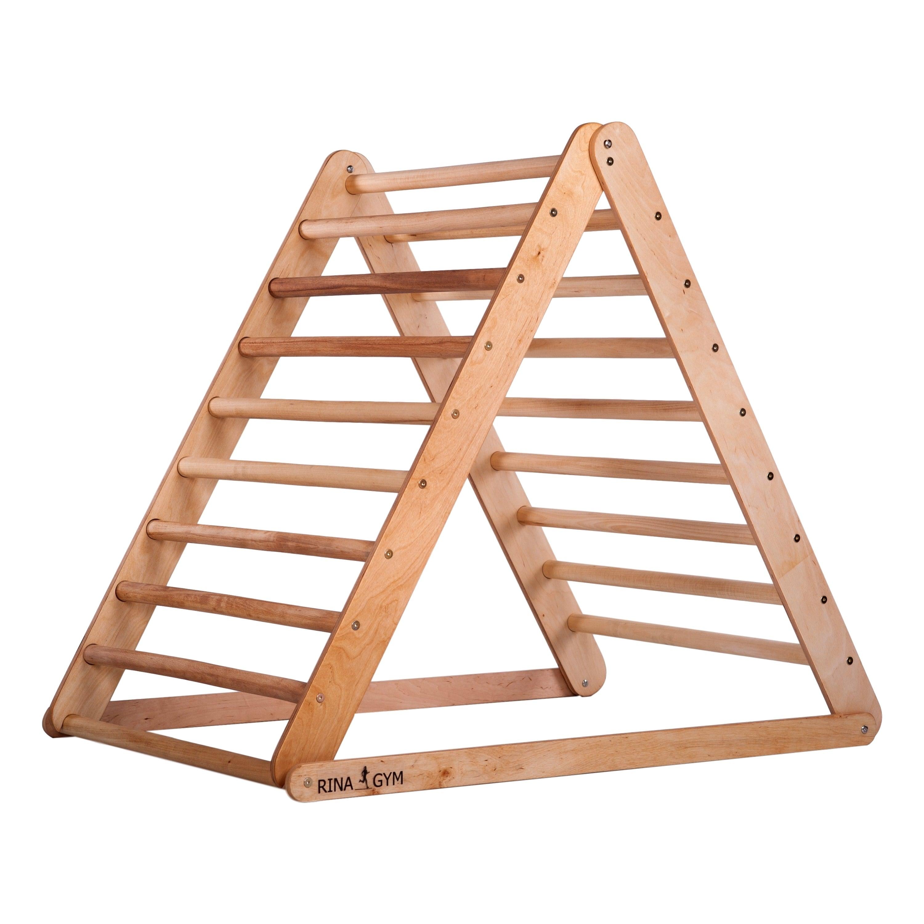 Kletterdreieck mit Rutsche Natur 115 cm – weitere Produktansicht 8 – RINAGYM