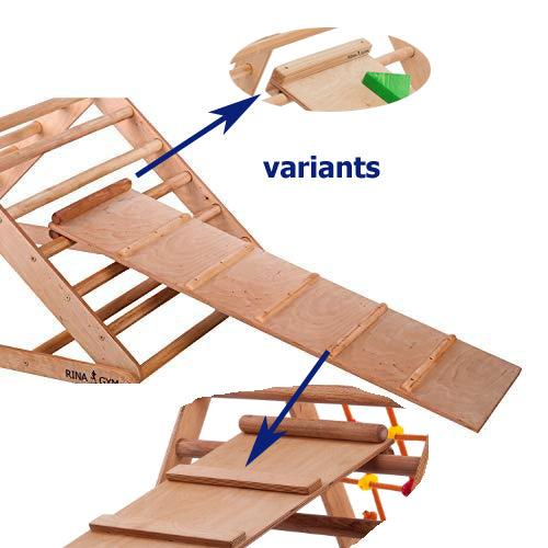 Kletterdreieck mit Rutsche Natur 80 cm – weitere Produktansicht 3 – RINAGYM
